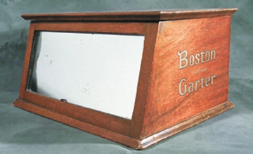 Ernie Davis - Circa 1912 Boston Garter Display Case (14x10x7")