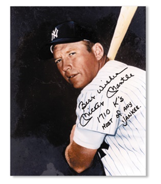 Mickey Mantle - Specially Signed Mickey Mantle Photographs