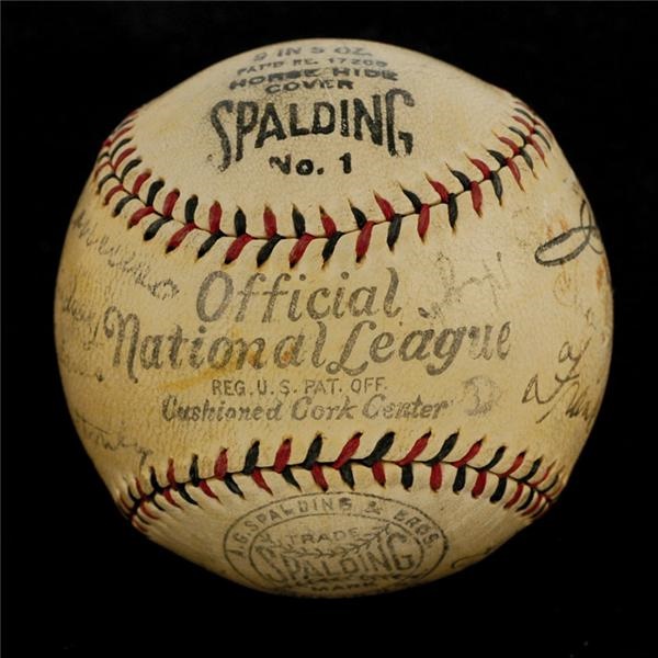 - 1931 St Louis Cards World Series Team Signed baseball w/ President Hoover