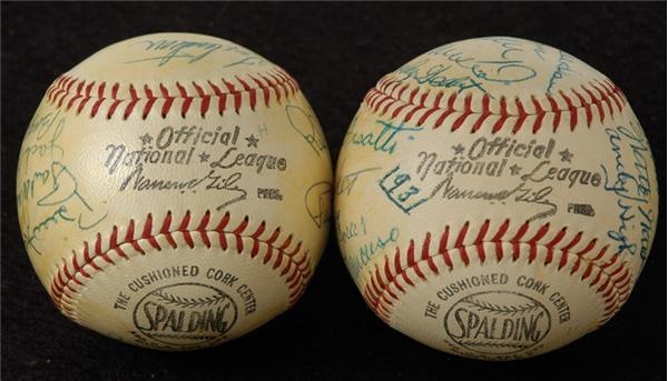 The Jesse Haines Collection - 1931-34 St Louis Cards Reunion Team Signed Baseballs (2)