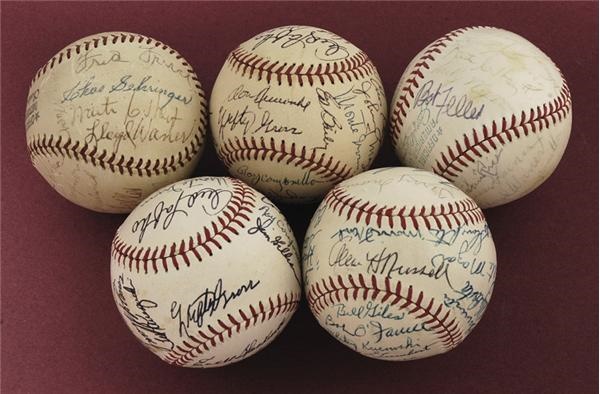 - Oldtimers and HOF Signed Baseball Collection (5)