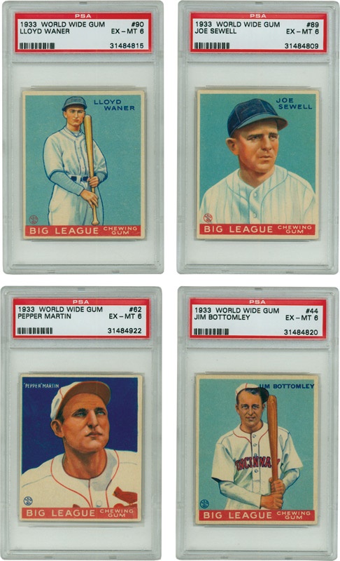 - Collection of 1933 World Wide Gum Canadian Goudey  - All PSA 6 EX-MT (19)