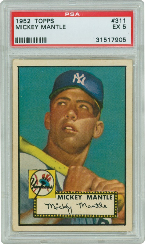 - Outstanding 1952 Topps # 311 Mickey Mantle PSA 5 EX DEAD CENTERED!