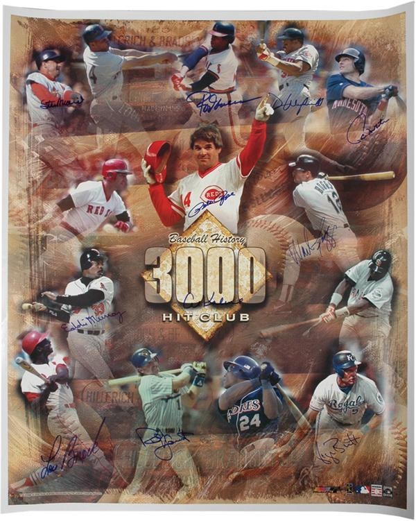 - 3000 Hit Club Signed Photographic Poster (25&quot;x31&quot;)