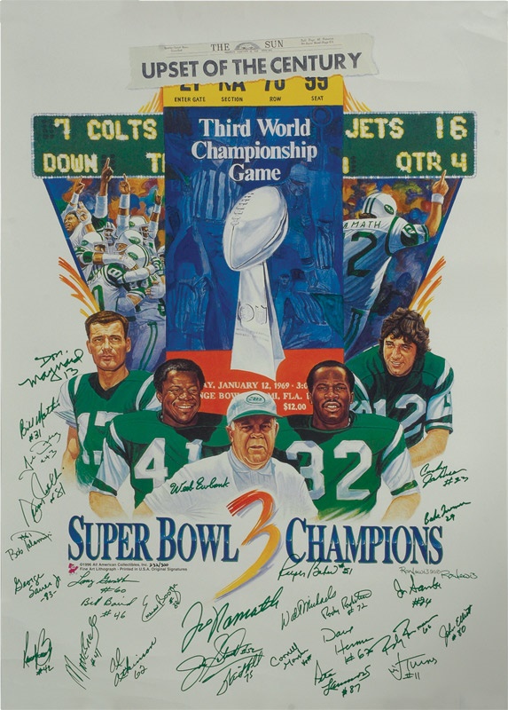 - 1969 Jets Super Bowl III Team-Signed Print
