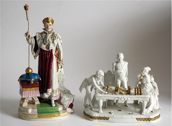 - Two Marvelous Napoleon Coronation German Porcelain Groupings