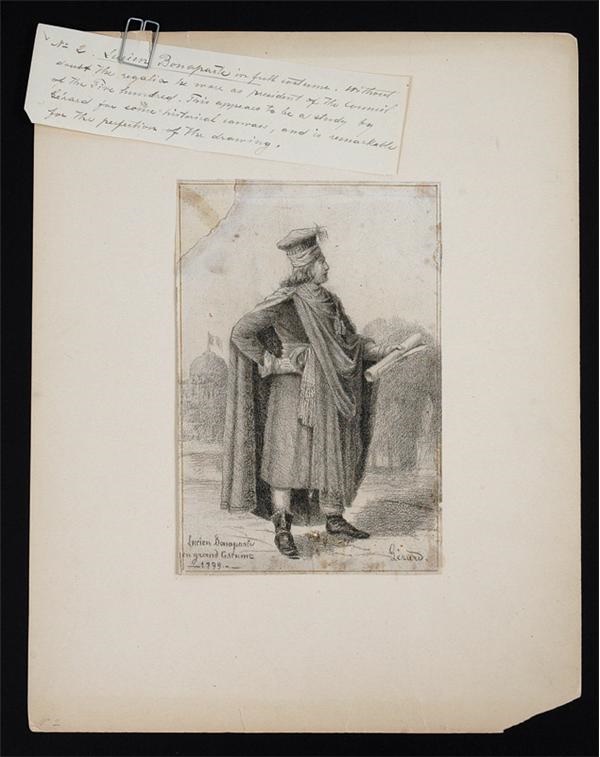 The Dr. Alvin Weiner Collection of Napoleon and Mi - Original Pencil Sketch of Lucien Bonaparte by Francois Gerard