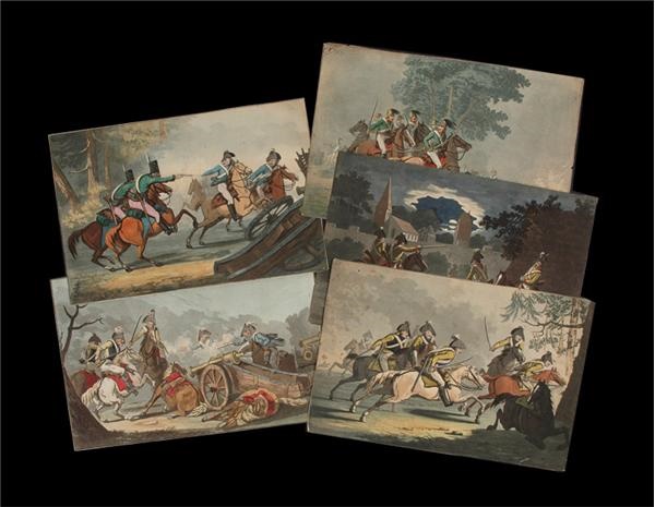 The Dr. Alvin Weiner Collection of Napoleon and Mi - Five French Revolution Watercolors c.1800