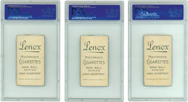- Three T206 Lenox Back Cards All PSA 4 VG-EX