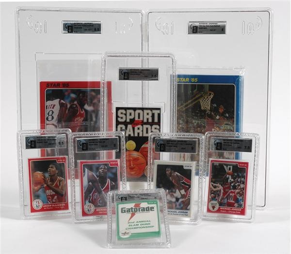- Huge Collection of 1984-85 Star Sets Featuring Michael Jordan GAI Graded (9)
