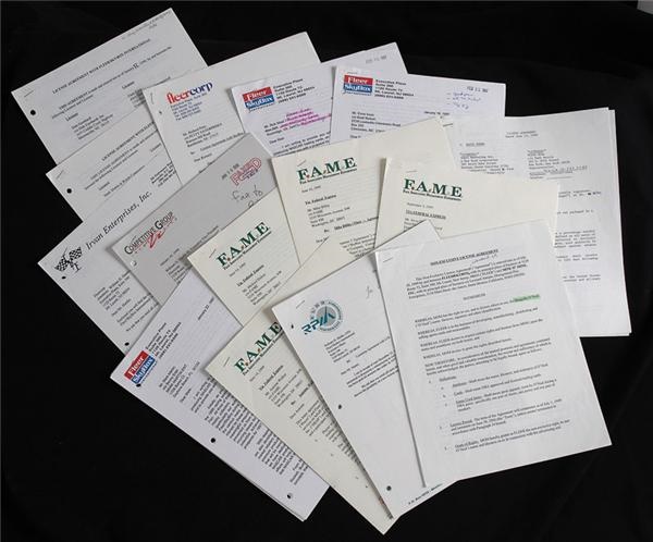 - Collection of Signed Contracts with Ryan, Shaq, and Petty (16)