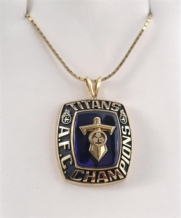 - 1999 Tennessee Titans A.F.C. Championship Pendant &amp; Chain