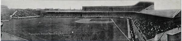 Pete Rose & Cincinnati Reds - 1912 First Ever Game At Redland Field Panoramic Postcard