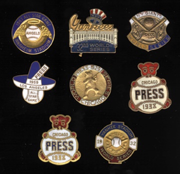Ernie Davis - Reproduction World Series Press Pin Collection