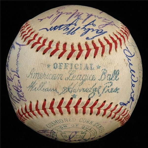 - 1957 American League All Star Team Signed Baseball (PSA 7)