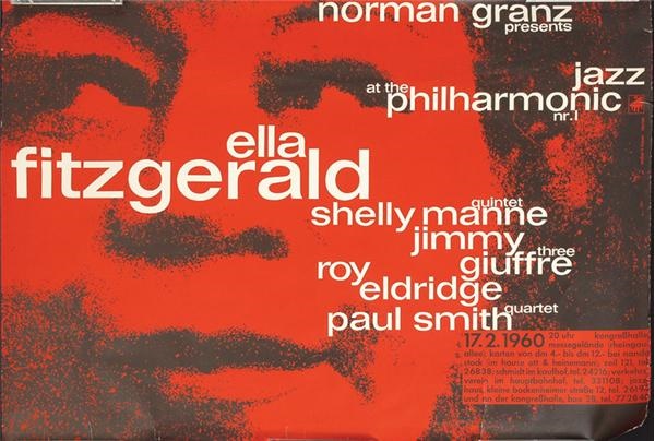 - 1960 Ella Fitzgerald Jazz Philharmonic Poster