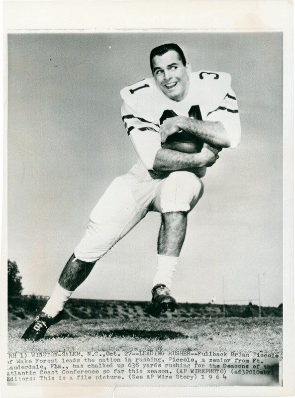 - Brian Piccolo Leads the Nation in Rushing