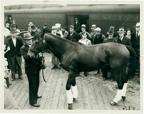 Seabiscuit and Trainer Tom Smith (1937)