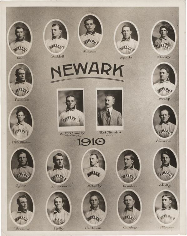 - 1910 Newark Real Photo Postcard with Iron Man McGinnity &amp; Rube Waddell (2)