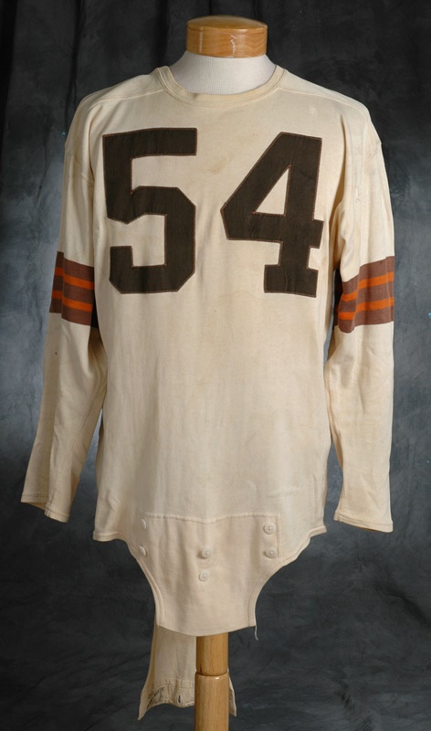 - 1950&#39;s Tommy Thompson Game Worn Cleveland Browns Jersey