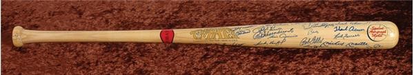- Hall of Famers Signed Bat with Mantle and Williams