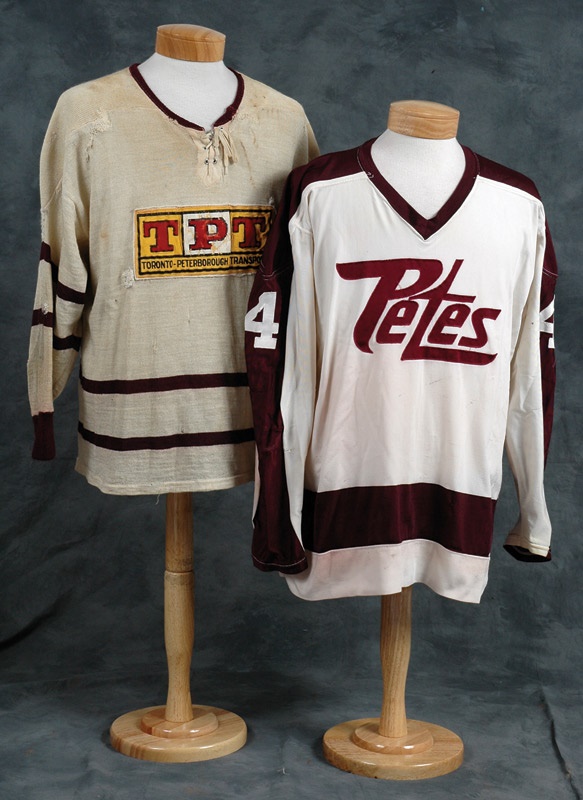 Hockey Equipment - Vintage Dick Redmond &amp; Bill Gardner Peterborough Pete's Jerseys