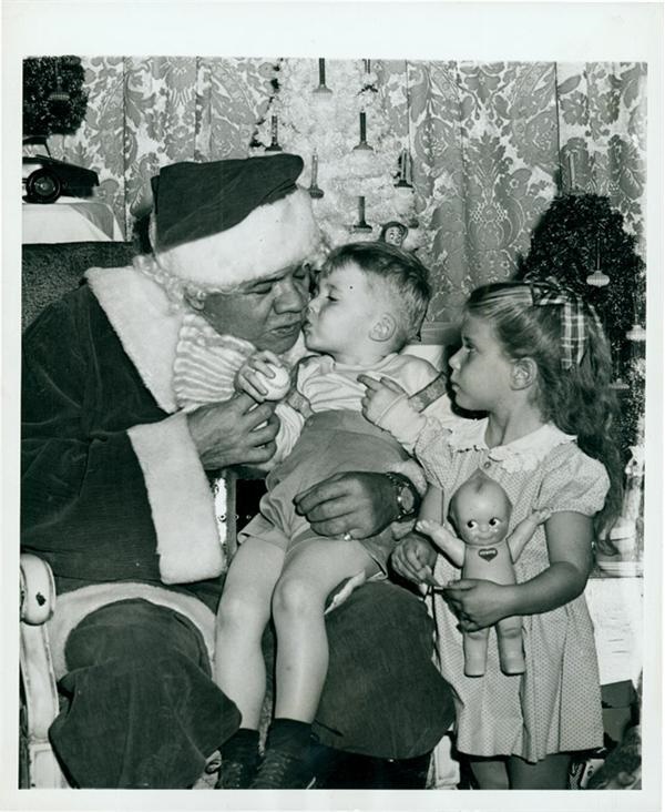 Babe Ruth and Lou Gehrig - The Bambino Makes A Benevolent Santa