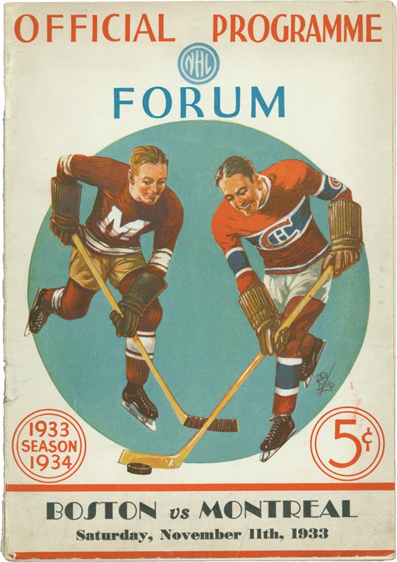 - Rare 1927 &amp; 1933 Montreal Hockey Programs