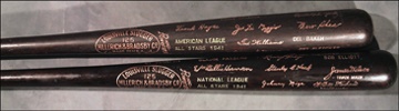 - 1941 All-Star Black Bat Collection from Cronin Estate (2)