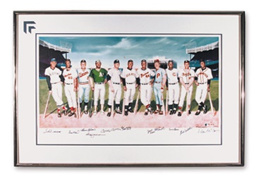 500 Home Run Club Signed Poster (31x46" framed)