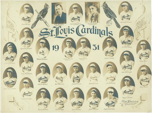 - 1931 World Champion St. Louis Cardinals Composite Team Photo
