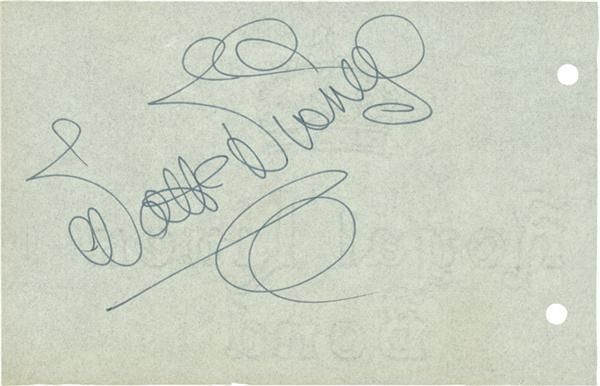 - Walt Disney Fountain Pen Signature On Album Page