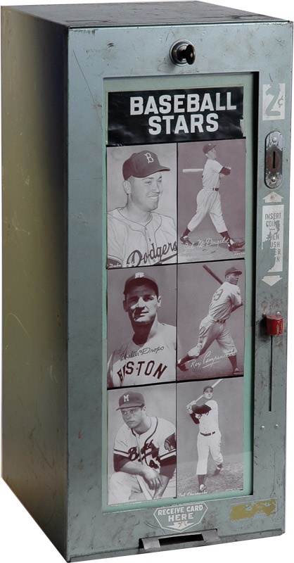 Ernie Davis - 1950's Baseball Exhibit Card Vending Machine