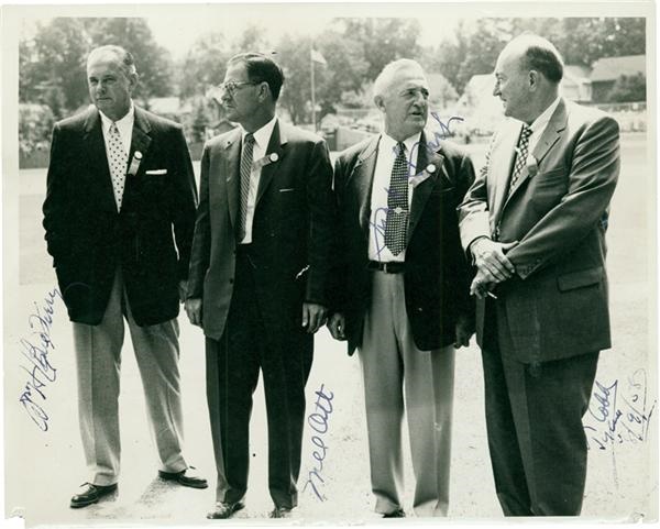 Collection of A New York Gentleman - Mel Ott, Ty Cobb, Bill Terry and Frank Frisch Signed Photo