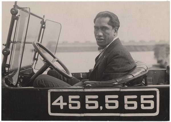 Duke Kahanamoku with Dodge Brothers 455,555 Automobile
