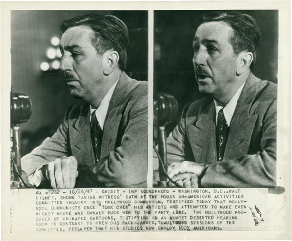 Comics - Walt Disney Testifies Before House Un-American Activities Committee (1947)