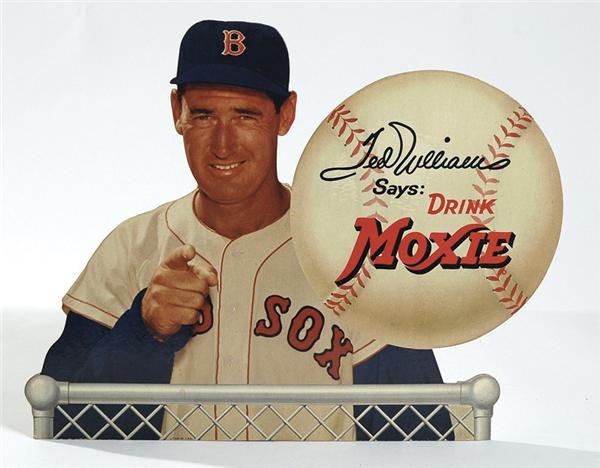 Boston Sports - Exceptional Ted Williams Moxie Cardboard Display