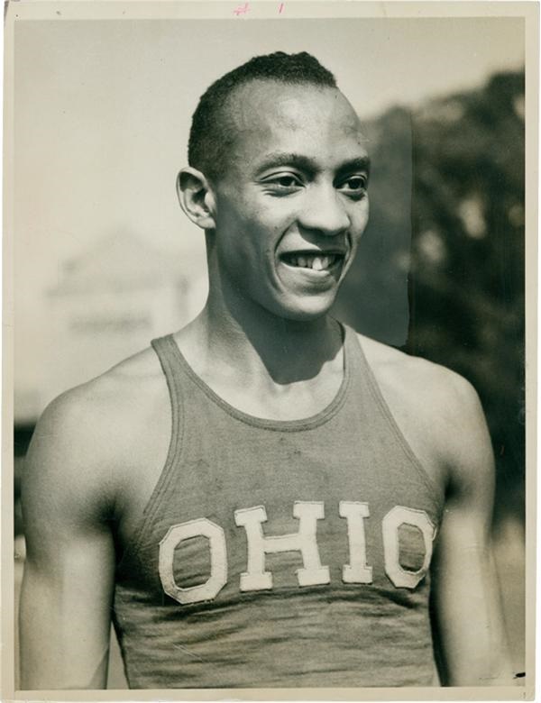 1980 Miracle on Ice & Olympics - 1935 Jesse Owens Original Wire Photo (7x9”)