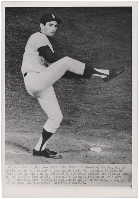 Sandy Koufax, Los Angeles Dodgers vs New York Yankees, 1963 World Series -  Holden Luntz Gallery