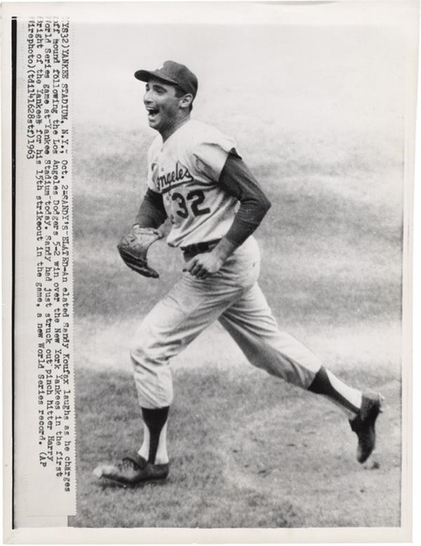 Koufax Elated After Opening Game of 1963 World Series