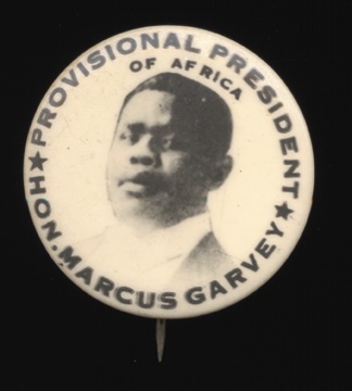 Historical - 1920's Marcus Garvey Button (1.25" diam.)