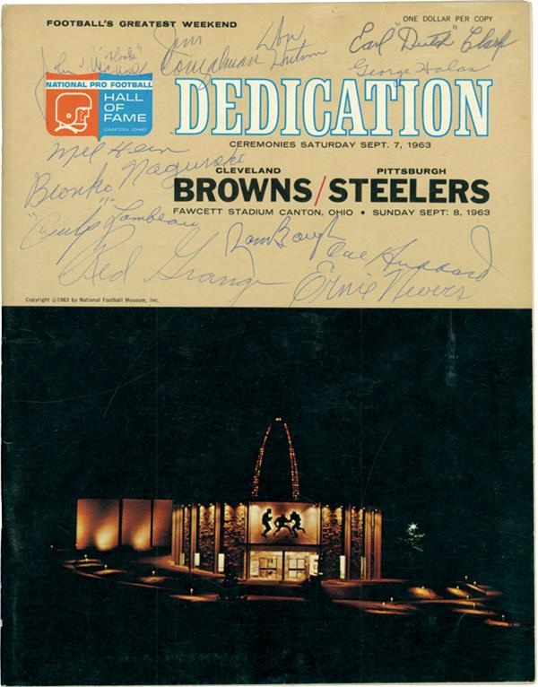 - 1963 Hall of Fame Dedication Signed Program