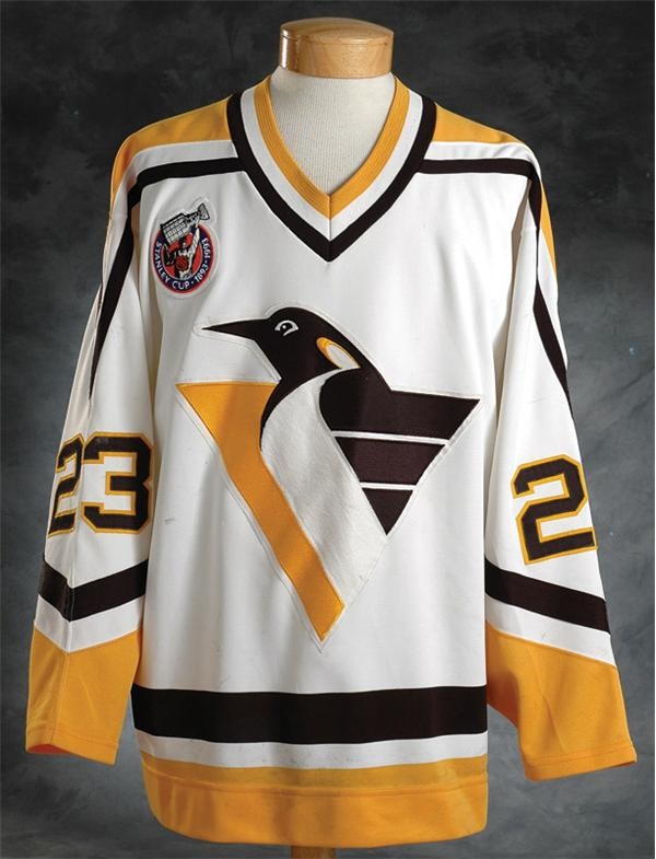 - 1992-93 Paul Stanton Game Worn Pittsburgh Penguins Jersey