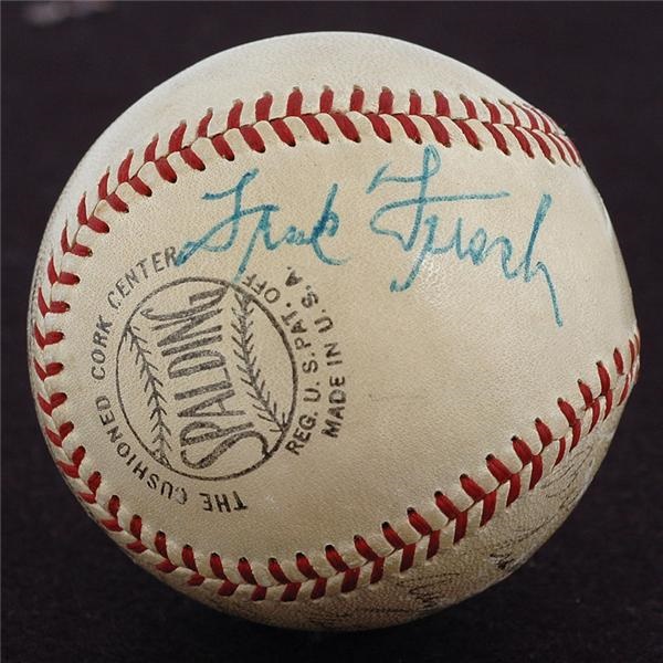 - Frankie Frisch Signed Baseball