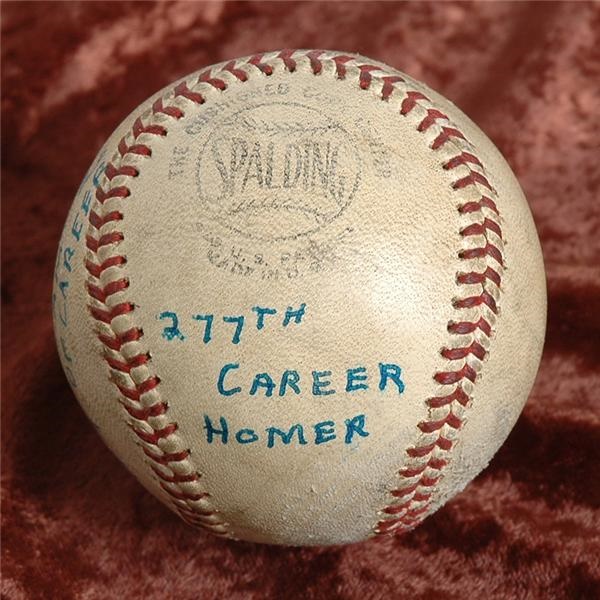 Historical Baseballs - 1961 Ernie Banks Grand Slam Homerun Baseball