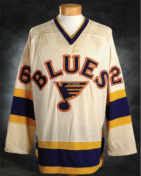 Hockey Equipment - 1984-85 Terry Johnson St. Louis Blues Game Worn Jersey