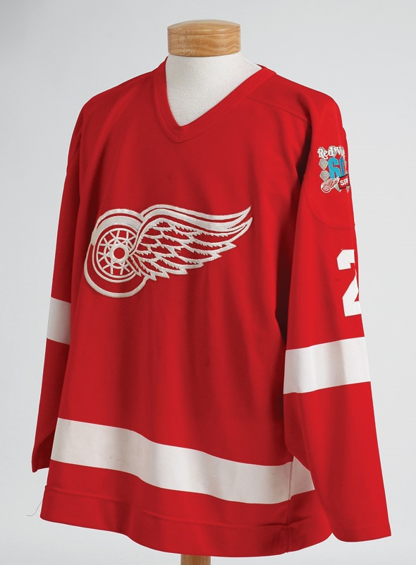 1985-86 Barry Melrose Detroit Red Wings Game Used Jersey