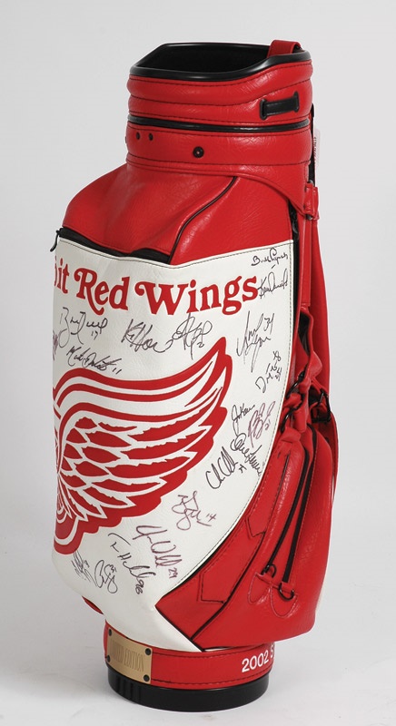 Hockey Equipment - Detroit Red  Wings 2002 Stanley Cup  Championship Golf Bag