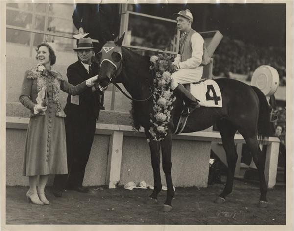 Seabiscuit in the Winner’s Circle (1937)