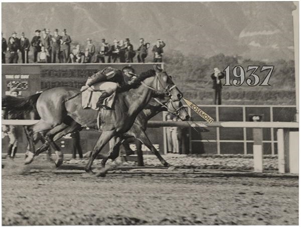 Horse Racing - Seabiscuit Edged out by Rosemont (1937)